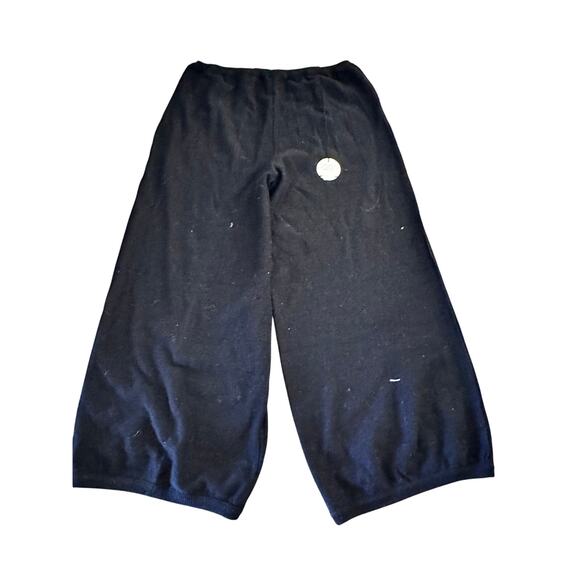 NWT Sonia Rykiel Women's Black Wide Leg Palazzo Sweatpants Joggers Size 38 - Picture 2 of 9